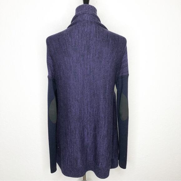 Lululemon Wrap It Up dark purple elbow patch side zip merino wool cardigan 8 - Picture 16 of 16